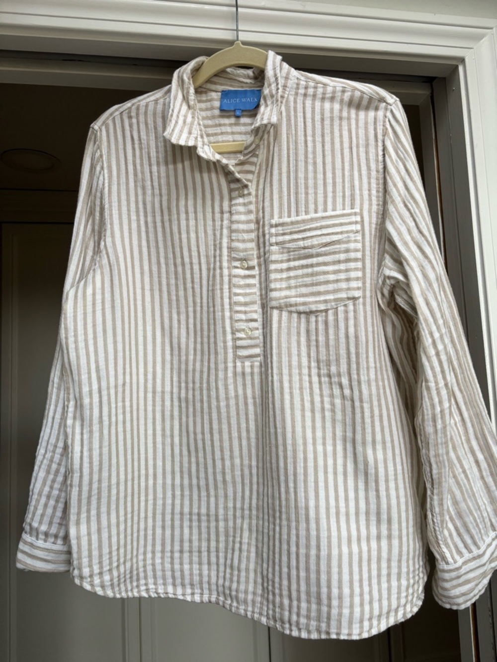 Alice Walk THE STRIPED ORGANIC COTTON CLOUD TOP - DOUBLE GAUZE